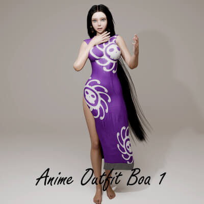 Anime Outfit Boa 1 for Genesis 9 by R3DCloth