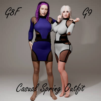 Casual Spring Outfit for Genesis 8 Female / Genesis 9
