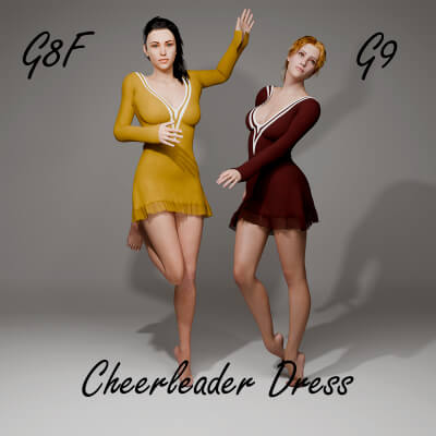 Cheerleader Dress for Genesis 8 Female / Genesis 9