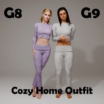 Cozy Home Outfit for Genesis 8 Female / Genesis 9