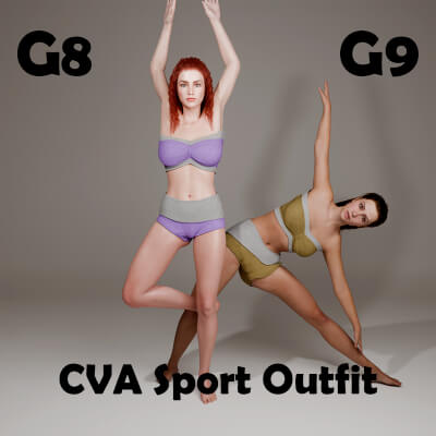CVA Sport Outfit for Genesis 8 Female / Genesis 9