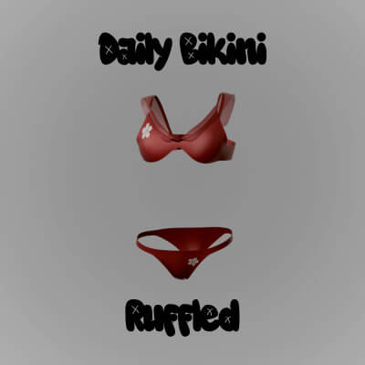 Daily Bikini Ruffled for Genesis 9 by R3DCloth