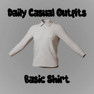 Daily Casual Basic Shirt for Genesis 9