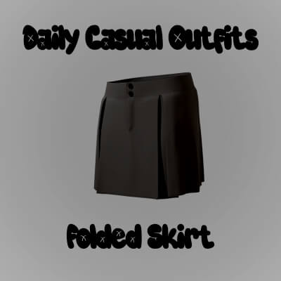 Daily Casual Folded Skirt for Genesis 9