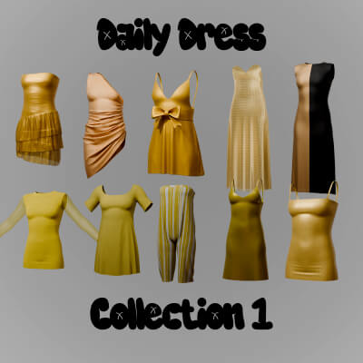 Daily Dress Collection 1 for Genesis 9 by R3DCloth