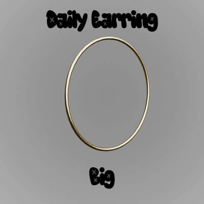 Daily Earrings Big for Genesis 9