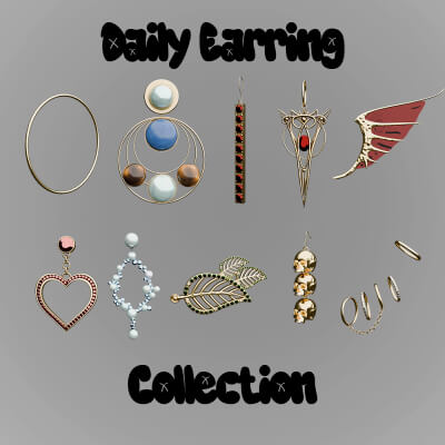 Daily Earrings Collection for Genesis 9