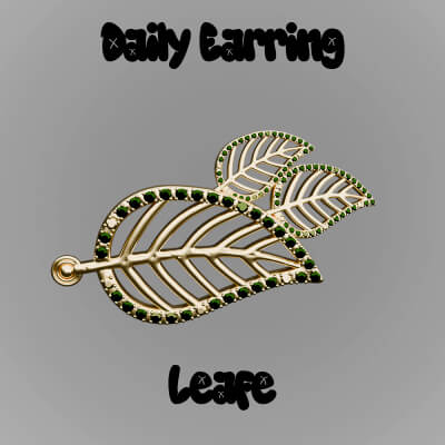 Daily Earrings Leaf for Genesis 9