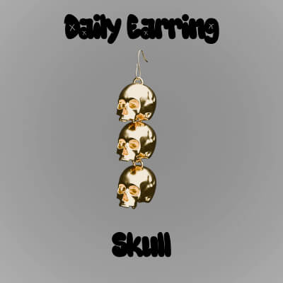 Daily Earrings Skull for Genesis 9