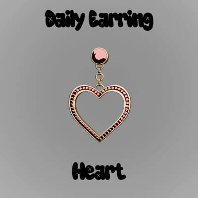 Daily Heart Earrings for Genesis 9