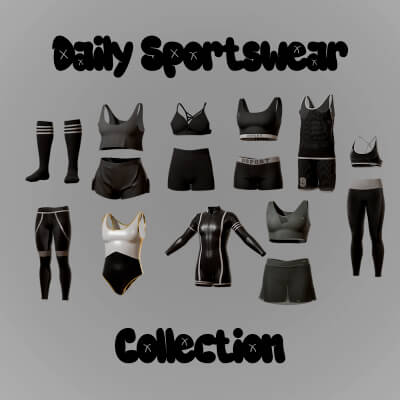 Daily Sportswear Collection for Genesis 9 by R3DCloth
