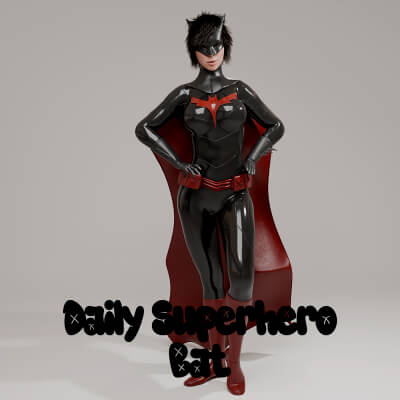 Daily Superhero Bat for Genesis 9 by R3DCloth
