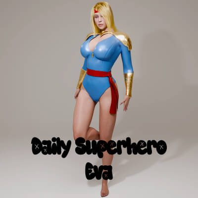Daily Superhero Eva for Genesis 9 by R3DCloth
