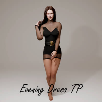 Evening Dress TP for Genesis 9