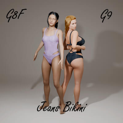 Jeans Bikini for Genesis 8 Female / Genesis 9
