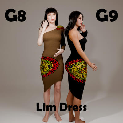 Lim Dress for Genesis 8 Female / Genesis 9