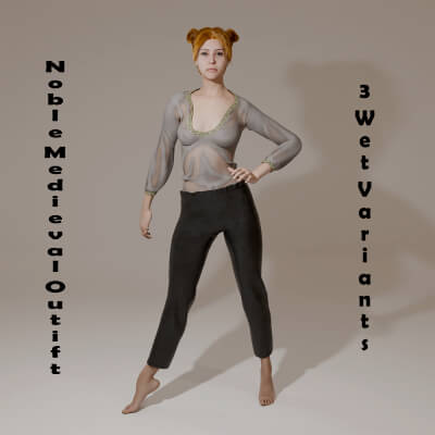 Noble Medieval Outfit for Genesis 9