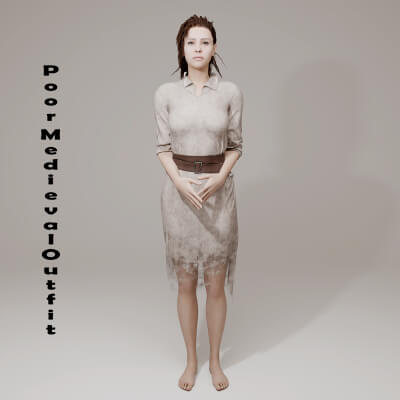 Poor Medieval Outfit for Genesis 9