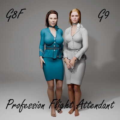 Profession Flight Attendant for Genesis 8 Female / Genesis 9
