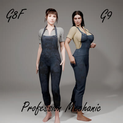 Profession Mechanic for Genesis 8 Female / Genesis 9