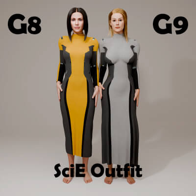SciE Dress for Genesis 8 Female / Genesis 9