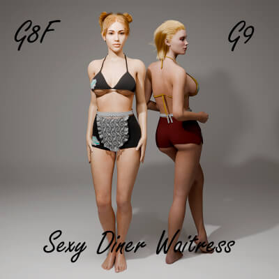 Sexy Diner Waitress for Genesis 8 Female / Genesis 9