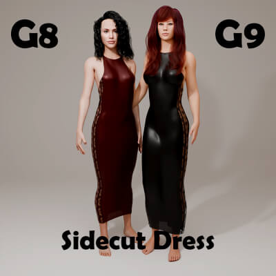 Sidecut Dress for Genesis 8 Female / Genesis 9