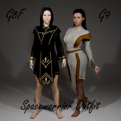 Spacewarrior Outfit for Genesis 8 Female / Genesis 9