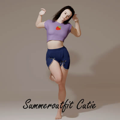 Summeroutfit Cutie for Genesis 9