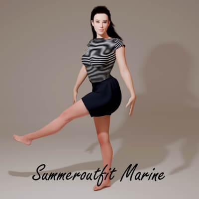 SummerOutfit Marine for Genesis 9