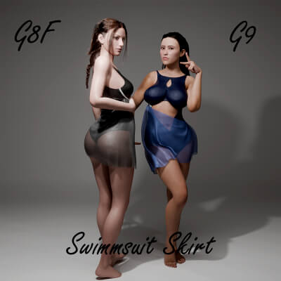 Swimsuit Skirt For Genesis 8 Female / Genesis 9