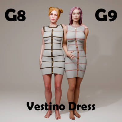 Vestino Dress for Genesis 8 Female / Genesis 9