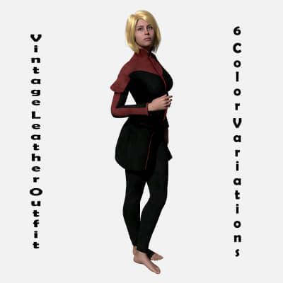 Vintage Leather Outfit for Genesis 9 Male / Female