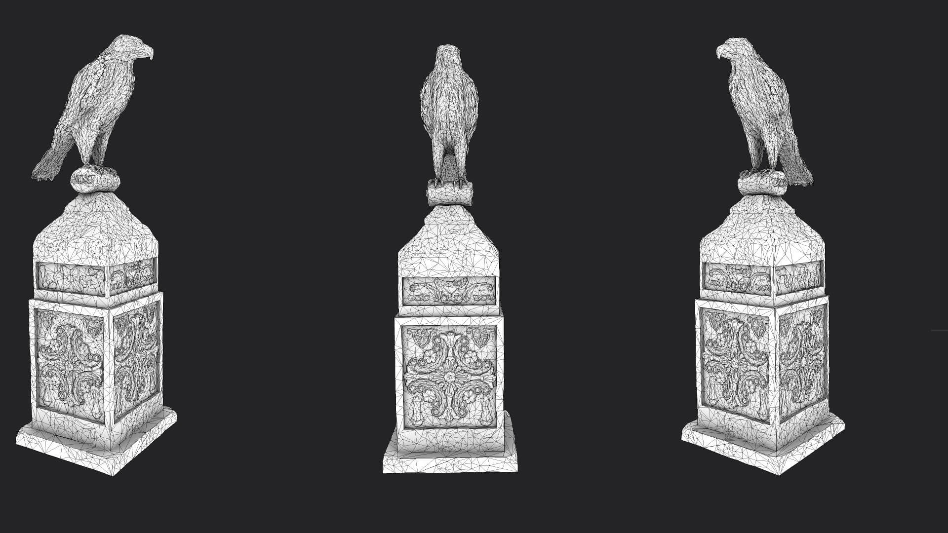 Eagle Statue 3D Model by Radju
