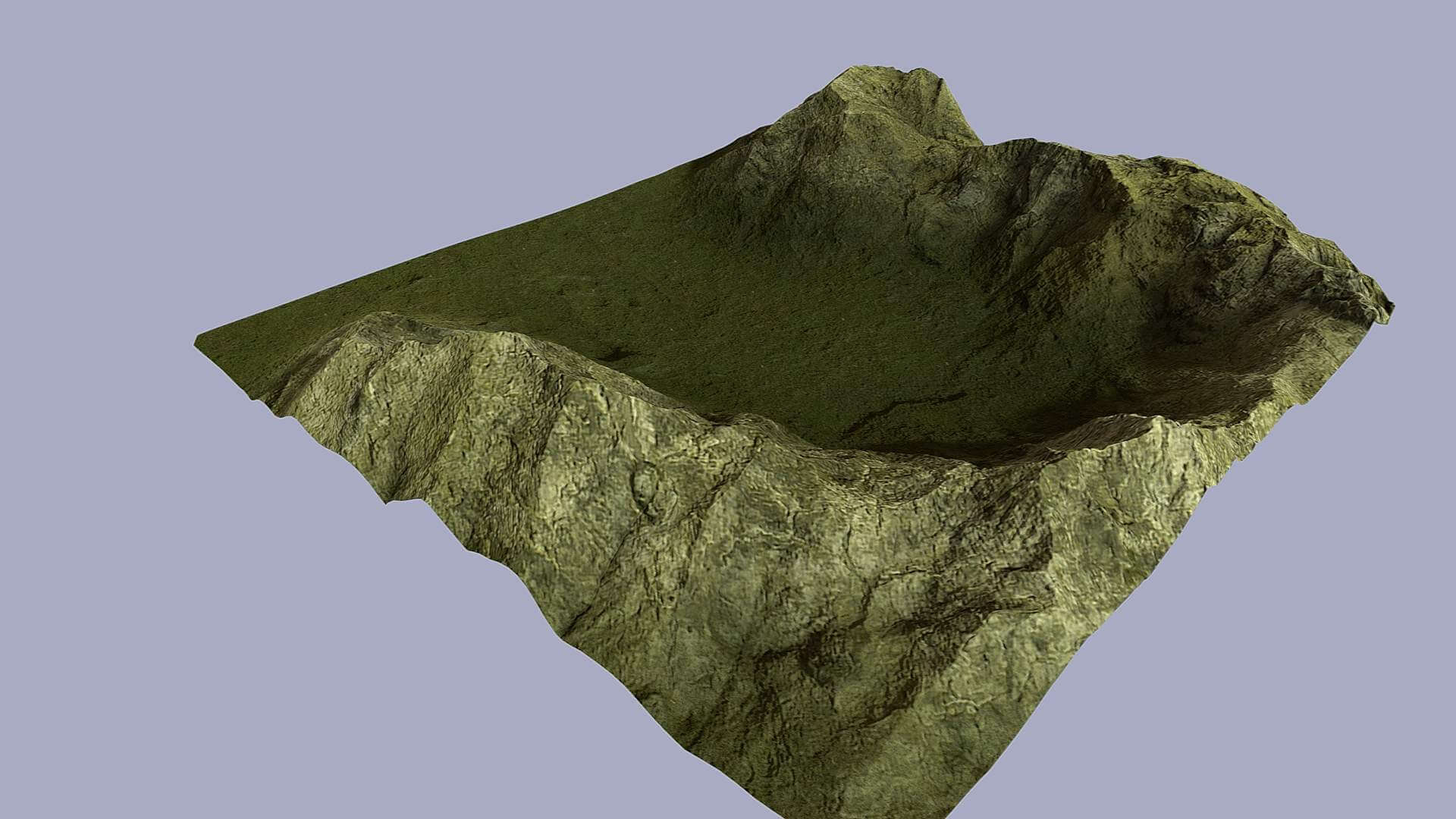 Terrain model. Terrain icon.