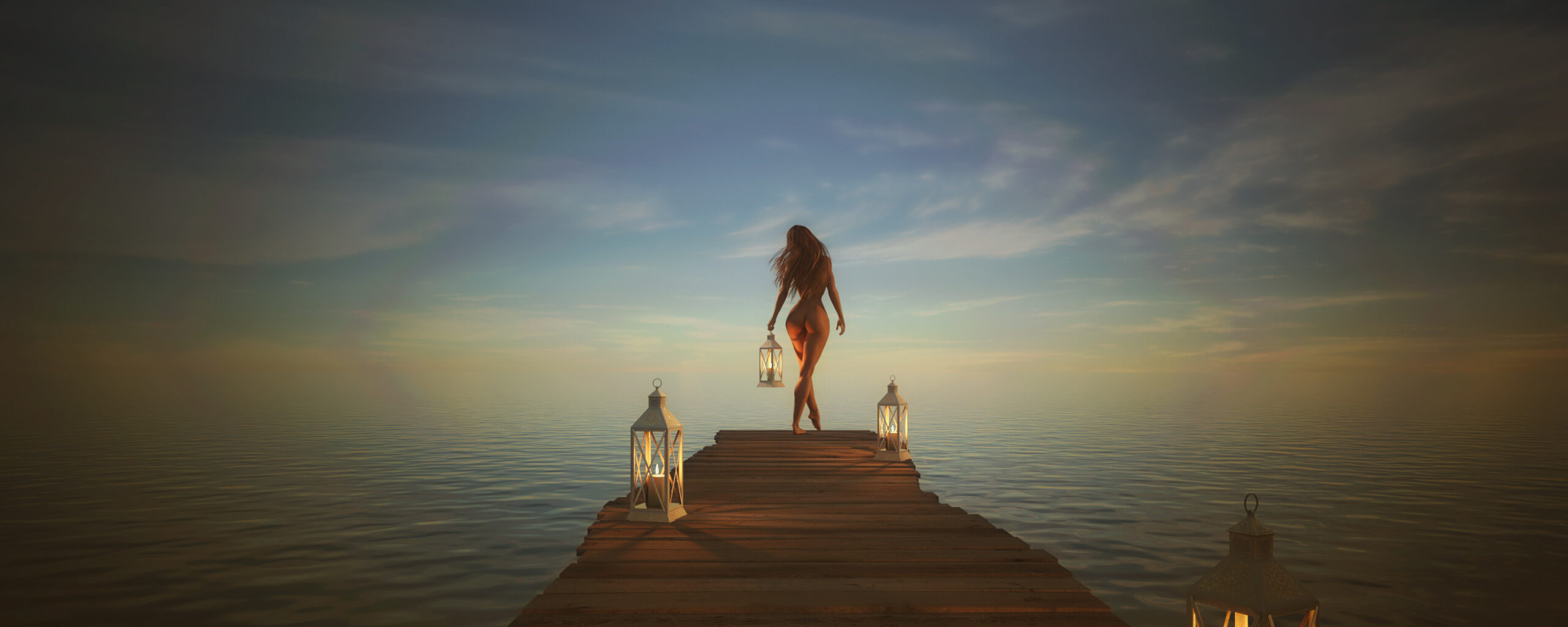 Skinny Dip 3D Desktop HD Wallpaper