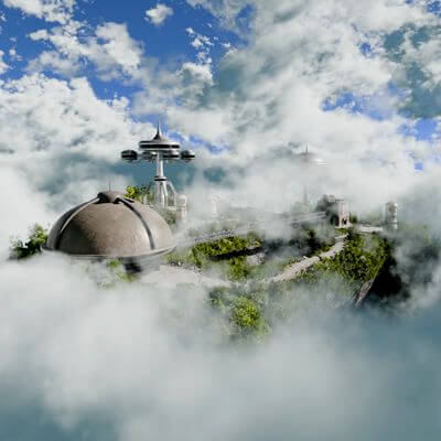 Floating Island in Blender by raffyraffy