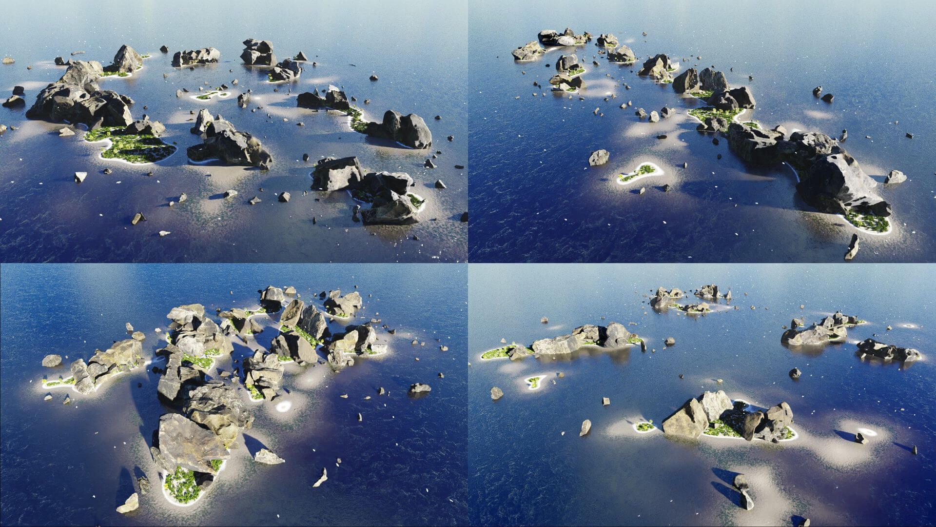 Archipelago of rocks 3D Render RenderHub Gallery