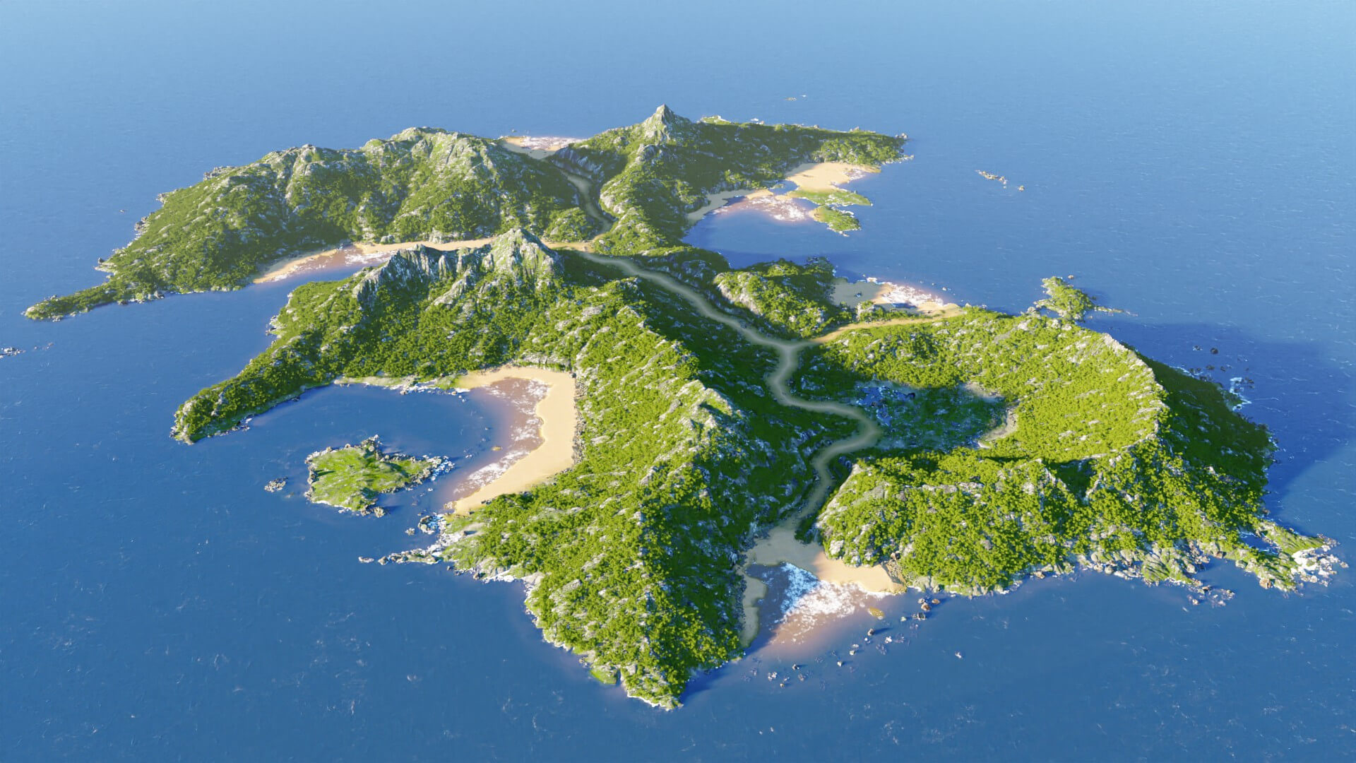 Habitable Island 3D Model by raffyraffy