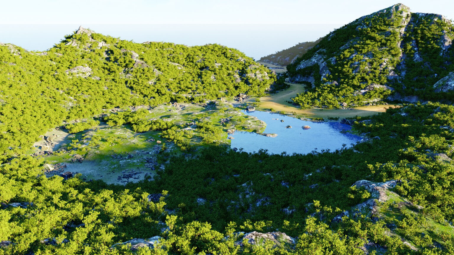 Habitable Island 3D Model by raffyraffy