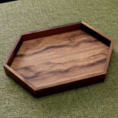 Hexawood Platter With Mat