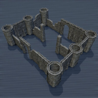 Abandoned Castle Ruin for DAZ Studio
