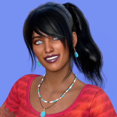 Alice Ponytail Hair for Genesis 8 Female