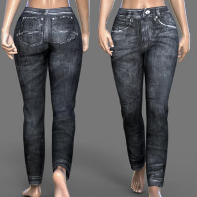 Basic Denim Jeans for Genesis 8 Female daz 3d Free
