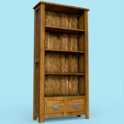 Basic Series Bookshelf Prop for DAZ Studio Free