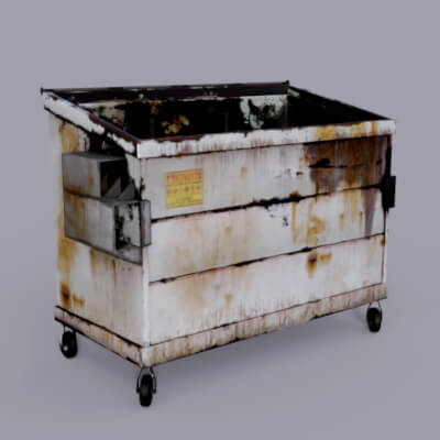 Basic Series Garbagebin Prop for Daz Studio Free