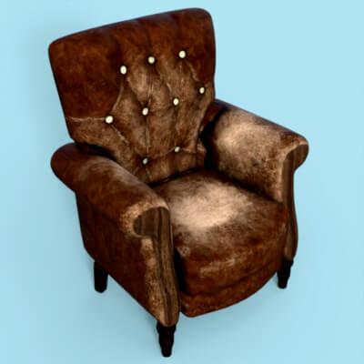 Basic Series Old Chair Prop for Daz Studio Free