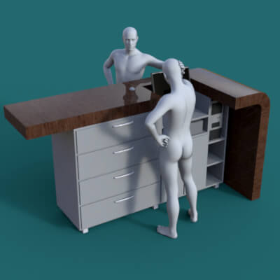 Cash Counter Prop for DAZ Studio