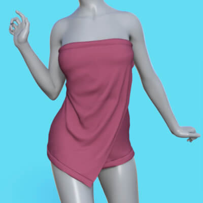 d-Force Towel Wrap for G8 Female daz studio Free