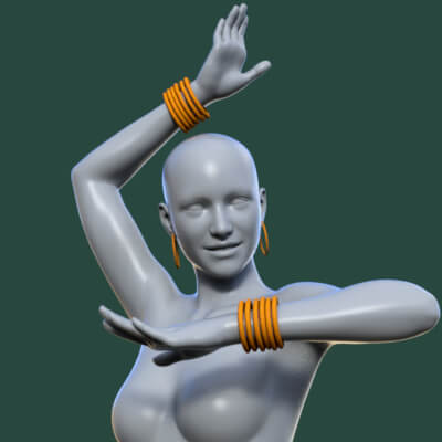Gold Jewellery for Genesis 8 Female Free
